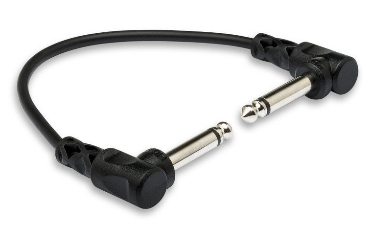 Hosa Guitar Patch Cable, Molded Right-angle to Same, 6 in