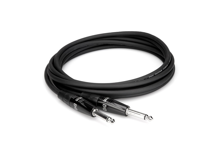 Hosa Pro Guitar Patch Cable, REAN Right-angle to Same, 18 in