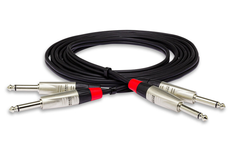 Hosa Pro Stereo Interconnect, Dual REAN 1/4 in TS to Same, 20 ft