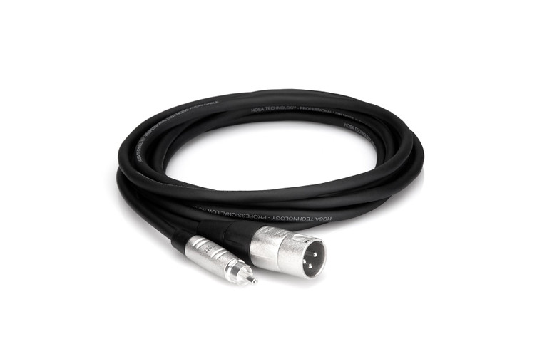 Hosa Pro Unbalanced Interconnect, REAN RCA to XLR3M, 3 ft