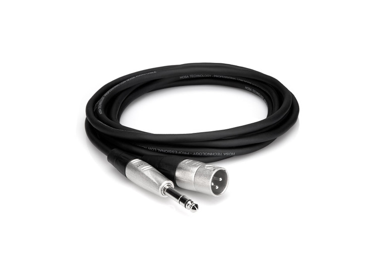 Hosa Pro Balanced Interconnect, REAN 1/4 in TRS to XLR3M, 3 ft