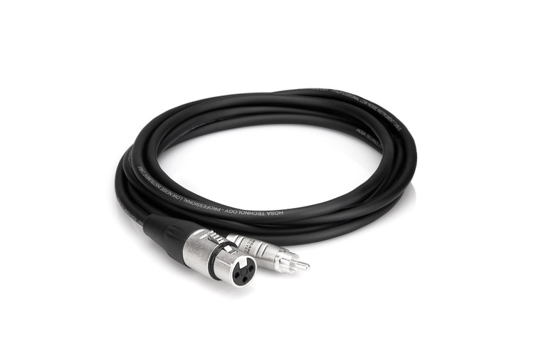 Hosa Pro Unbalanced Interconnect, REAN XLR3F to RCA, 20 ft