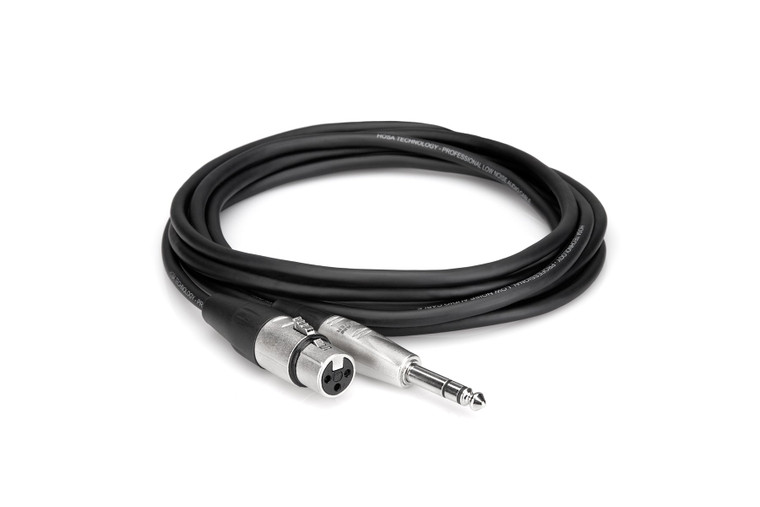 Hosa Pro Balanced Interconnect, REAN XLR3F to 1/4 in TRS, 30 ft