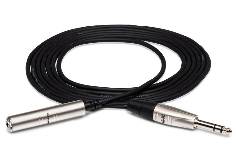 Hosa Pro Headphone Extension Cable, REAN 1/4 in TRS to 1/4 in TRS, 10 ft