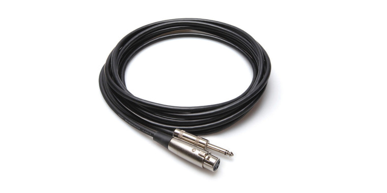 Hosa Microphone Cable, Hosa XLR3F to 1/4 in TS, 25 ft