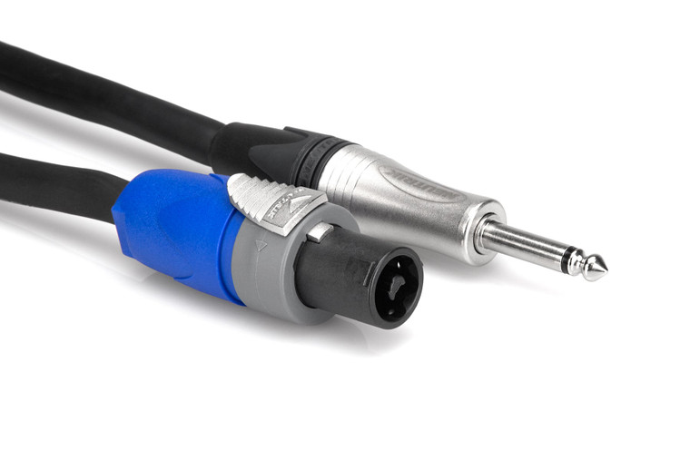 Hosa Edge Speaker Cable, Neutrik speakON to 1/4 in TS, 30 ft