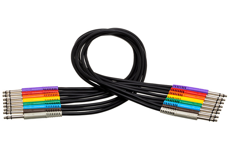 Hosa Balanced Patch Cables, TT TRS to Same, 1 ft