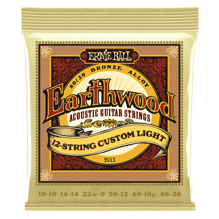 Ernie Ball Earthwood Custom Light 12-String 80/20 Bronze Acoustic Guitar String, 10-48 Gauge - Industrie Music