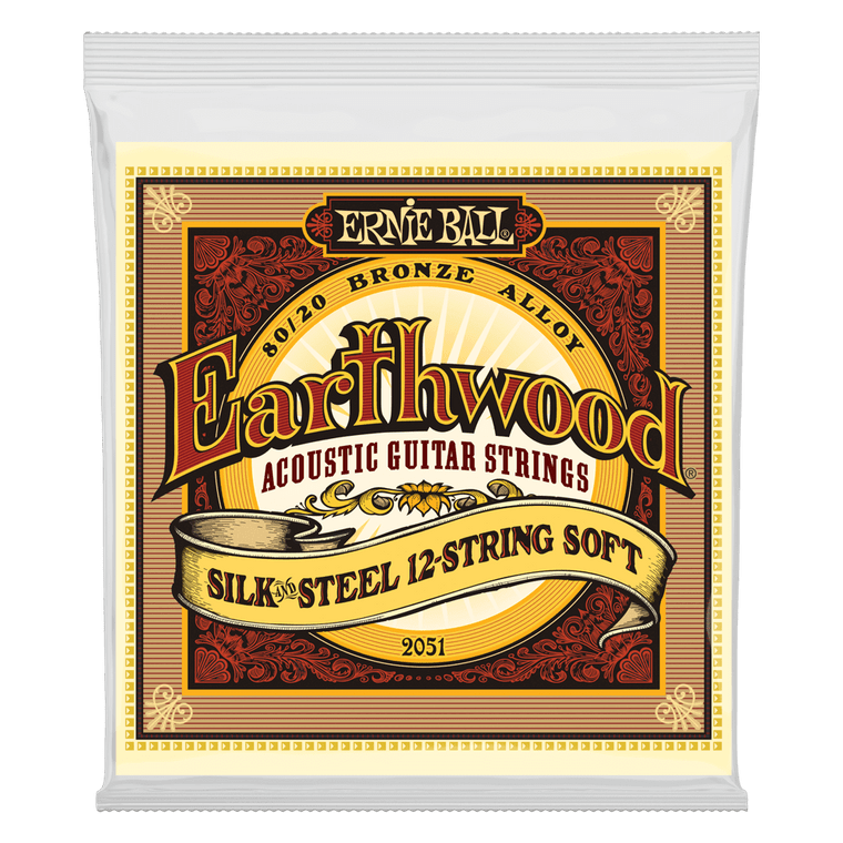 Ernie Ball Earthwood Silk and Steel Soft 12-String 80/20 Bronze Acoustic Guitar String, 9-46 Gauge - Industrie Music