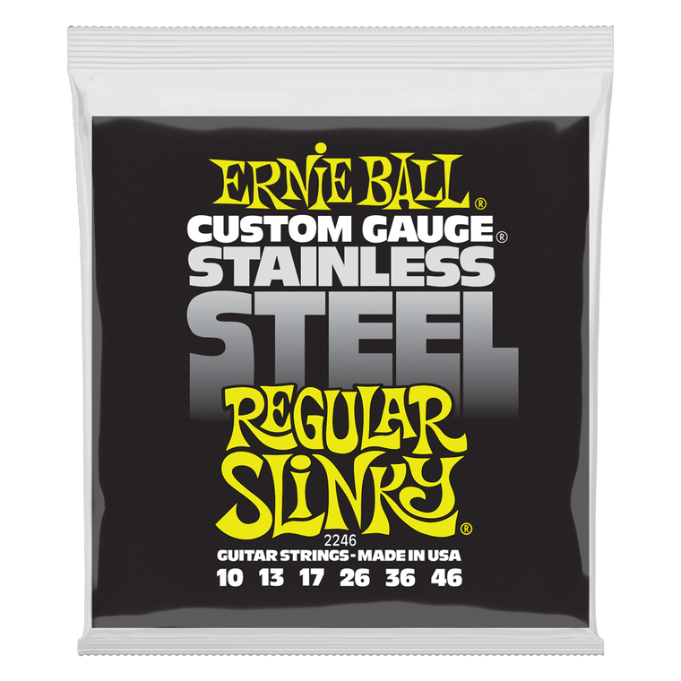 Ernie Ball Regular Slinky Stainless Steel Wound Electric Guitar Strings - Industrie Music