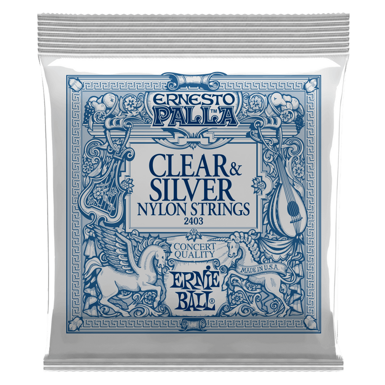 Ernie Ball Ernesto Palla Clear and Silver Nylon Classical Guitar String - Industrie Music