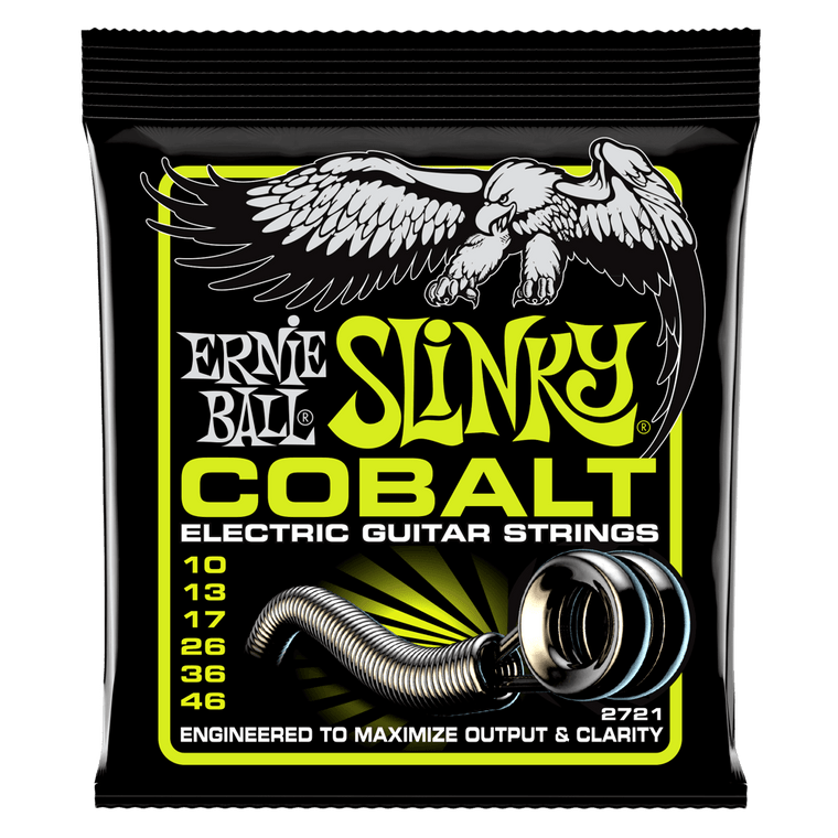 Ernie Ball Regular Slinky Cobalt Electric Guitar Strings, 10-46 gauge - Industrie Music