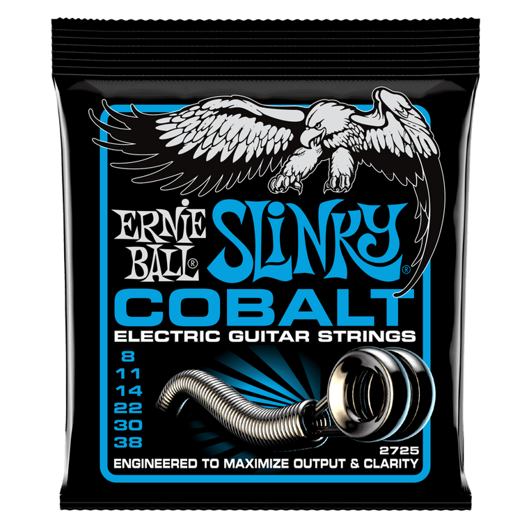 Ernie Ball Extra Slinky Cobalt Electric Guitar String, 8-38 Gauge - Industrie Music