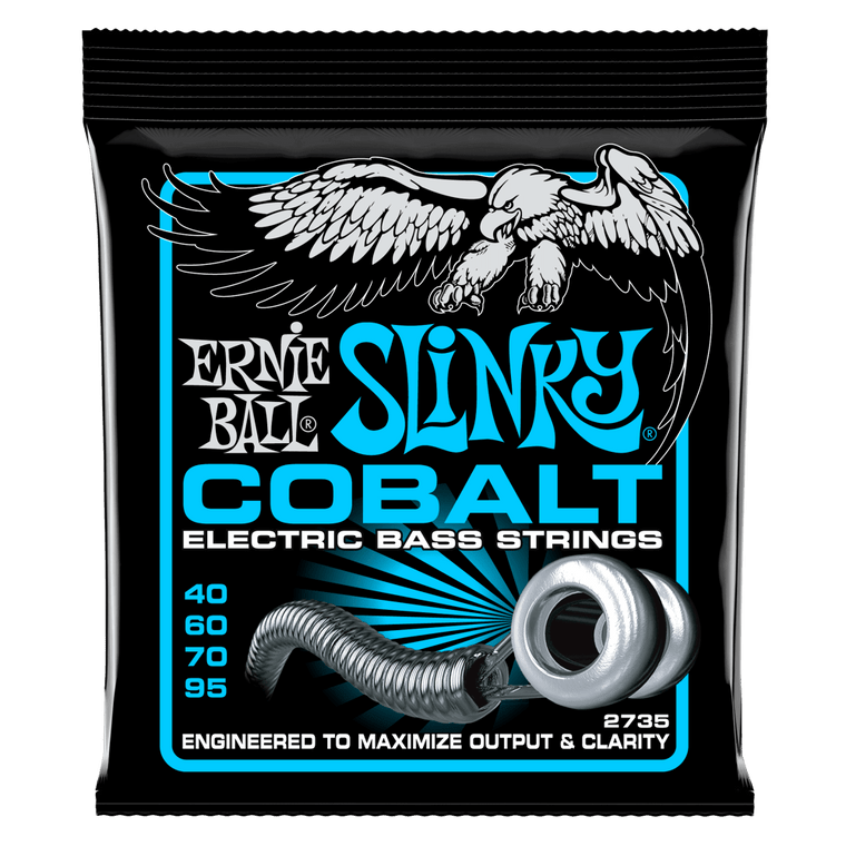 Ernie Ball Extra Slinky Cobalt Electric Bass String, 40-95 Gauge - Industrie Music