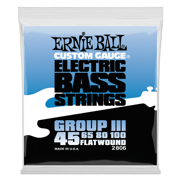 Ernie Ball Flatwound Group III Electric Bass String, 45-100 Gauge - Industrie Music