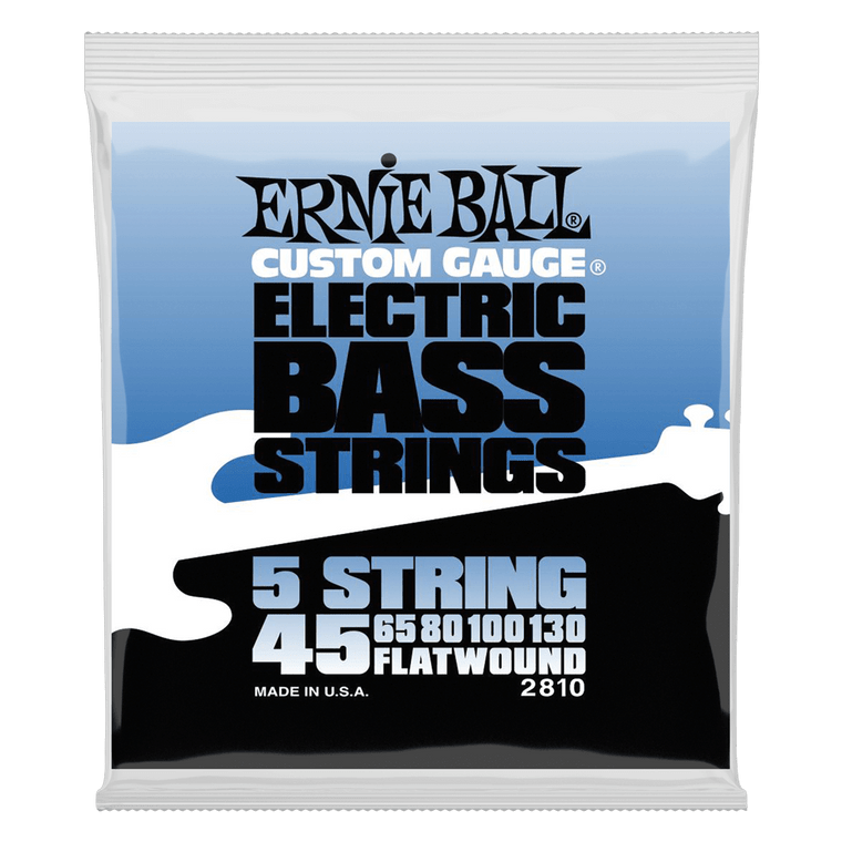 Ernie Ball Flatwound 5-string Electric Bass String, 45-130 Gauge - Industrie Music