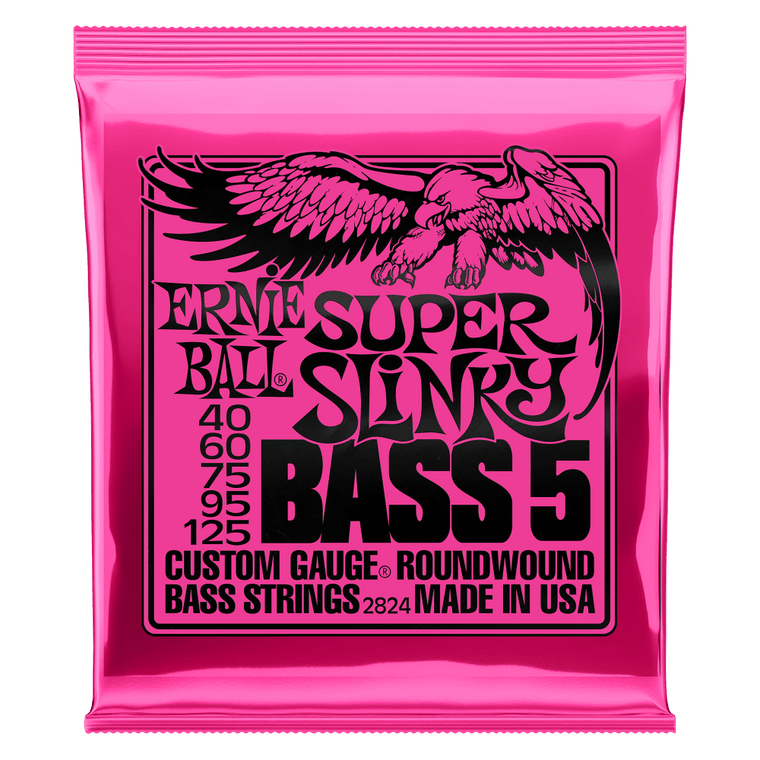 Ernie Ball 5-String Super Slinky Nickel Wound Bass Set, .040 - .125 - Industrie Music