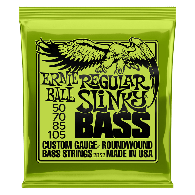 Ernie Ball Regular Slinky Nickel Wound Electric Bass Strings 50-105 Gauge - Industrie Music