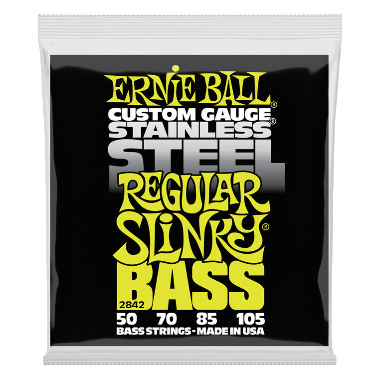 Ernie Ball Regular Slinky Stainless Steel Electric Bass Strings - 50-105 Gauge - Industrie Music