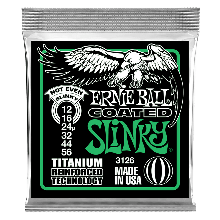 Ernie Ball Not Even Slinky Coated Titanium RPS Electric Guitar Strings 12-56 Gauge - Industrie Music