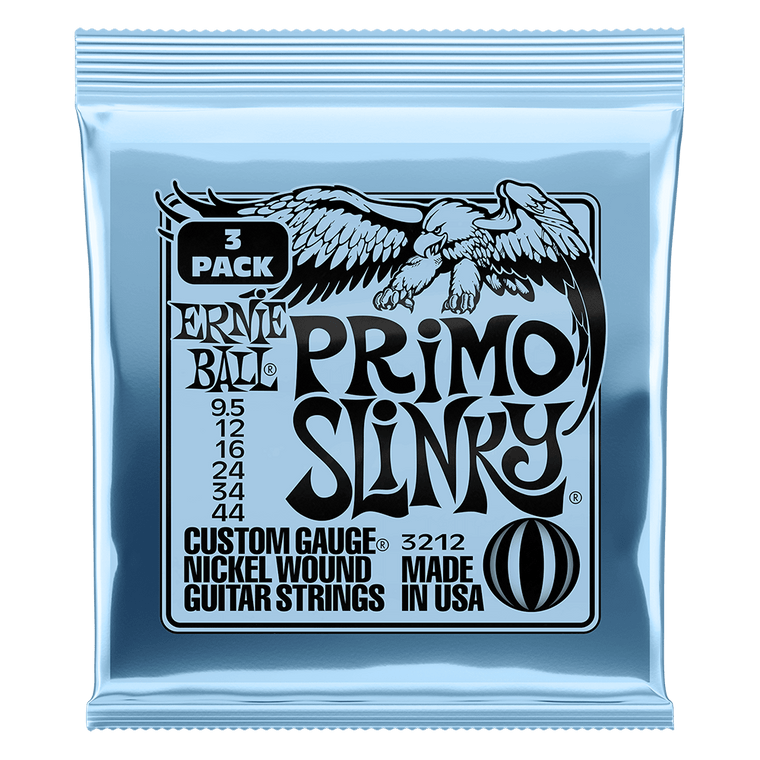 Ernie Ball Primo Slinky Nckl Wnd Elec Gtr Strings 3 Pk 9.5 44 - Industrie Music