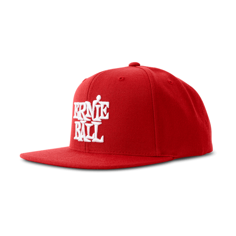 Ernie Ball Red with White Stacked Logo Hat   - Industrie Music