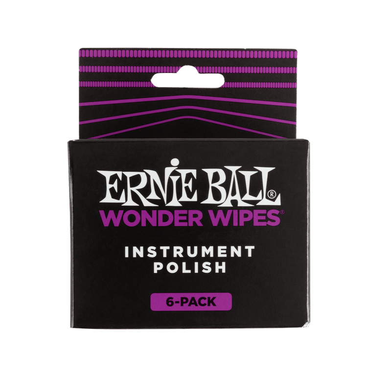 Ernie Ball Wonder Wipes Instrument Polish, 6-Piece - Industrie Music