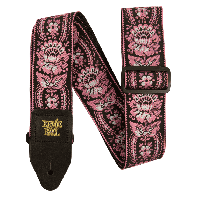 Ernie Ball Pink Orleans Jacquard Strap - Industrie Music