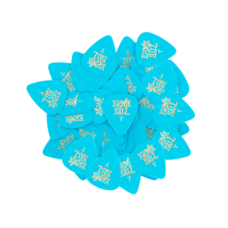 Ernie Ball Thin Blue Cellulose Picks, bag of 144   - Industrie Music