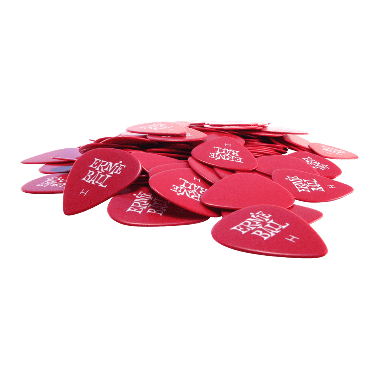 Ernie Ball Heavy Red Cellulose Picks, bag of 144   - Industrie Music
