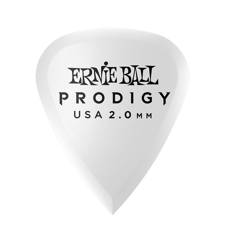 Ernie Ball 2.0 mm Standard Prodigy Picks 6 Pack, White - Industrie Music