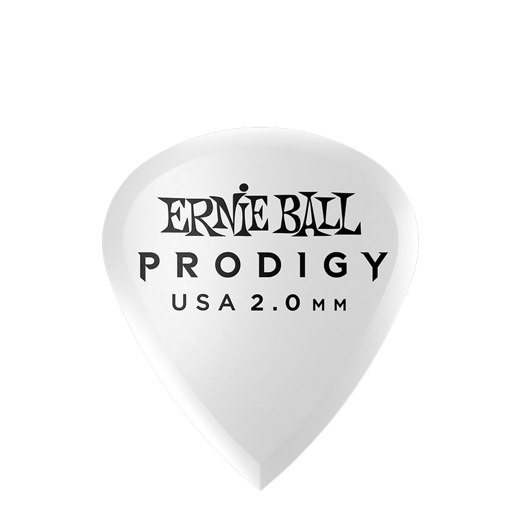 Ernie Ball 2.0 mm Mini Prodigy Picks 6 Pack, White - Industrie Music