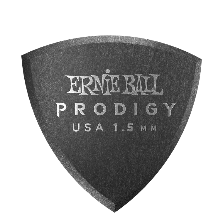 Ernie Ball 1.5 mm Shield Prodigy Picks 6 Pack, Black - Industrie Music
