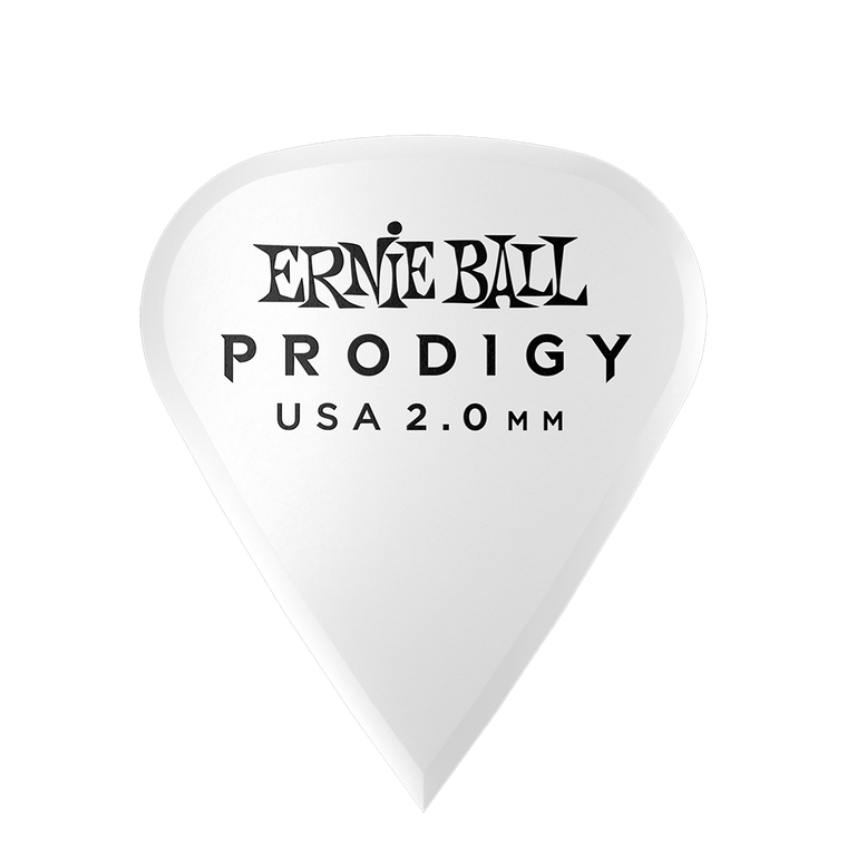 Ernie Ball 2.0 mm Sharp Prodigy Picks 6 Pack, White - Industrie Music