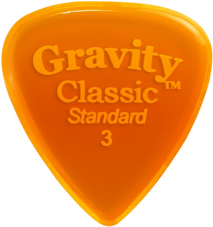 Gravity Picks Classic Standard 3mm Polished Orange