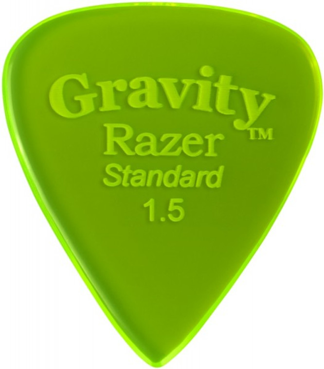 Gravity Picks Razer Standard 1.5mm Fluorescent Green