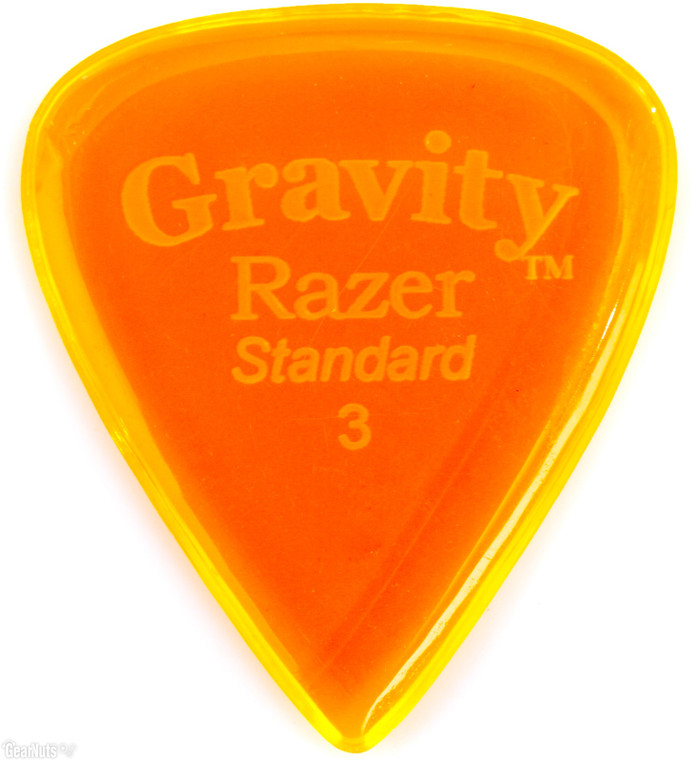 Gravity Picks Razer Standard 3mm Polished Orange