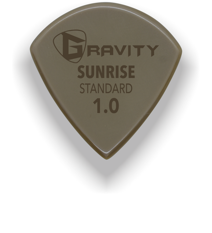 Gravity Picks Sunrise Gold Standard 1mm Polished Tan