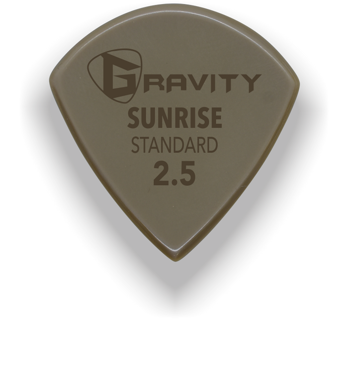 Gravity Picks Sunrise Gold Standard 2.5mm Polished Tan