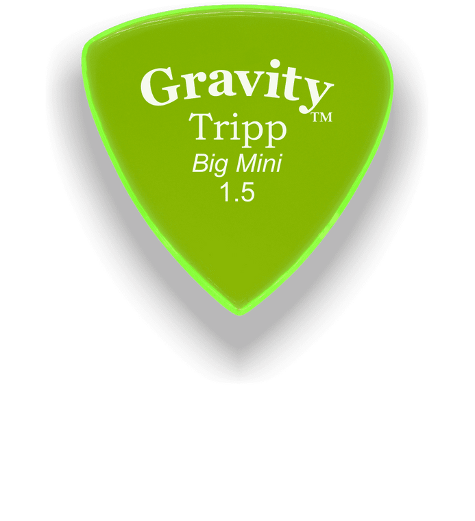 Gravity Picks Tripp Big Mini 1.5mm Polished Fluorescent Green