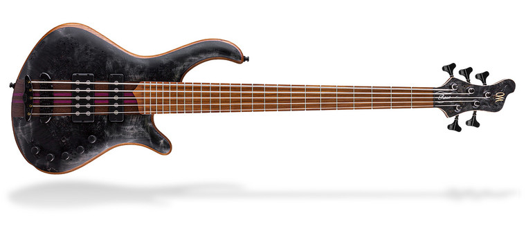 Mayones Bass Guitars Patriot Tank EP 5 String Trans Black (Eye Poplar)