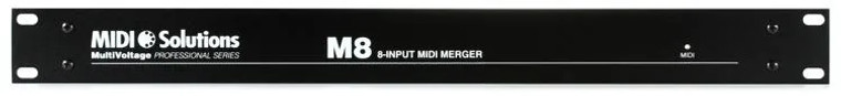 MIDI Solutions MultiVoltage M8 8-in 2-out MIDI Merge Box