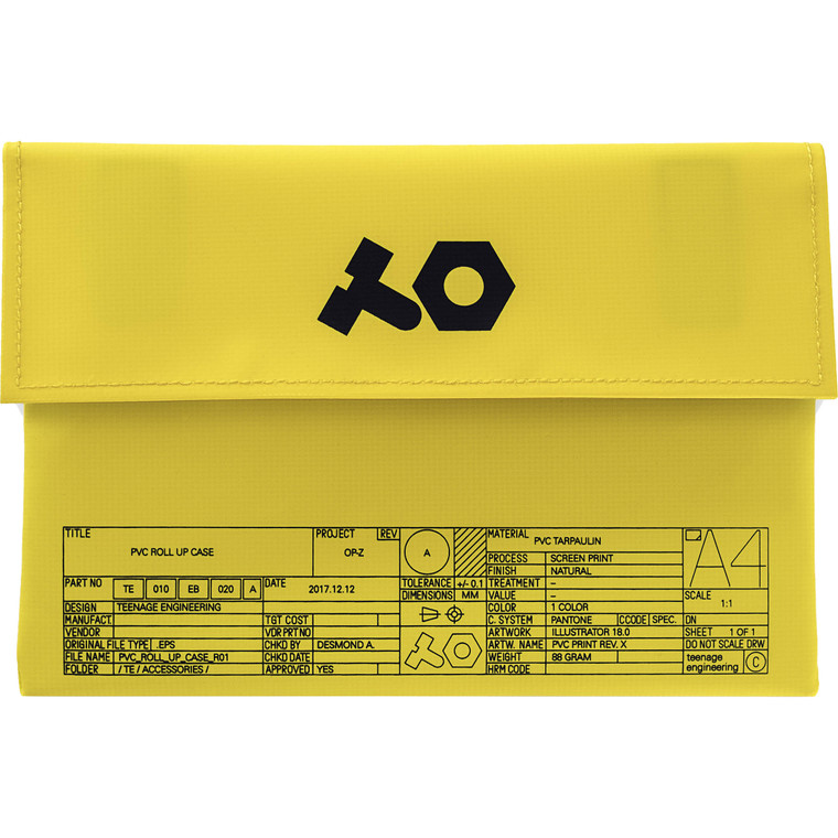 Teenage Engineering PVC Roll Up Bag (Yellow)