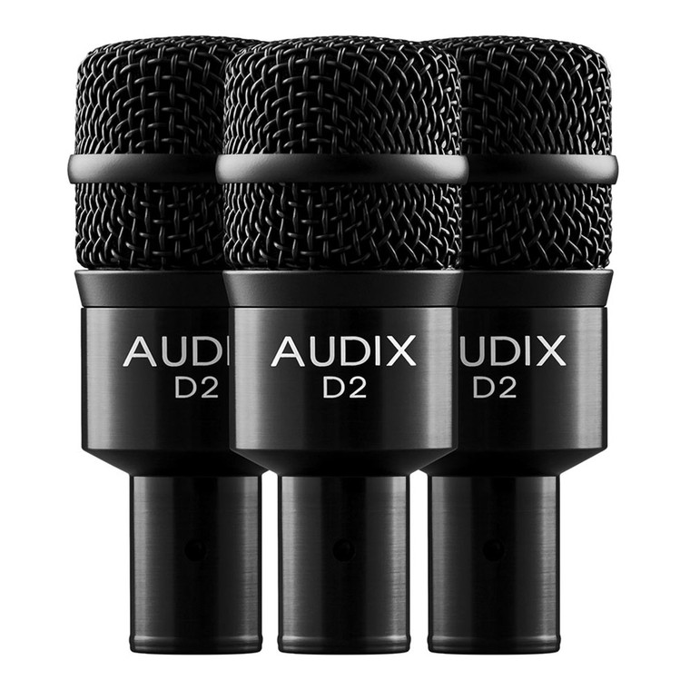 Audix ADX-D2Trio 3 x D2, 3 x, DVICE Mounts, 3 x Mic Pouches