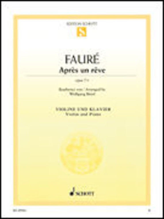 Faure Apres Un Reve Op 7 No 1 Violin/Piano