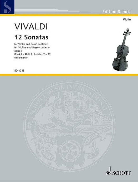 Vivaldi 12 Sonatas Op 2 Bk 1 Nos 7 12 Violin/Piano