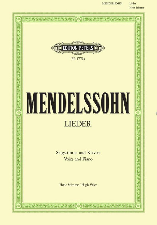 Mendelssohn Complete Songs High Voice