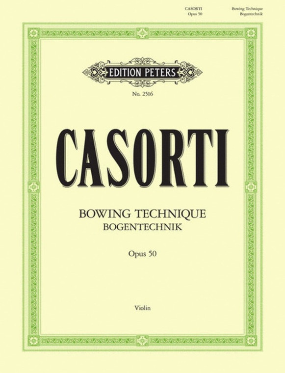 Casorti Bowing Technique Op 50 Violin