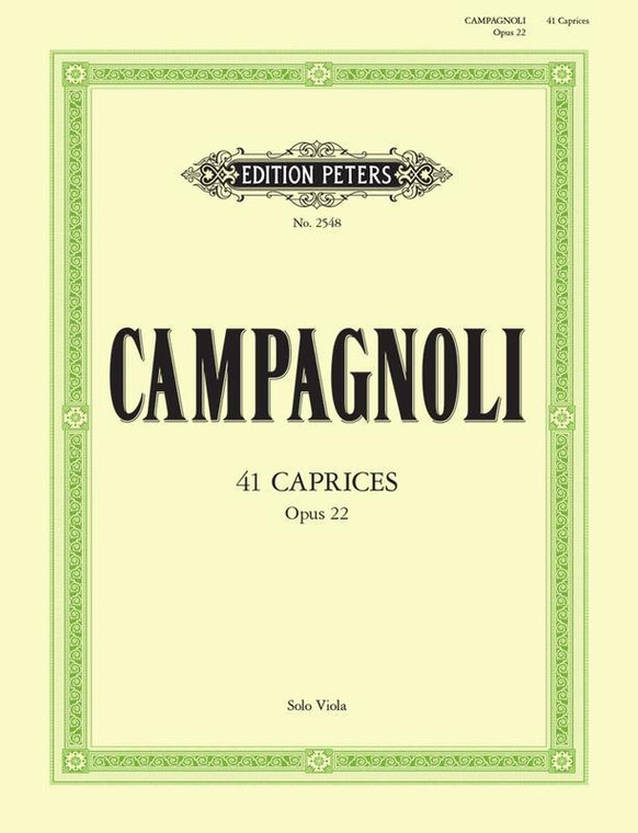 Campagnoli 41 Caprices Op 22 Viola Solo