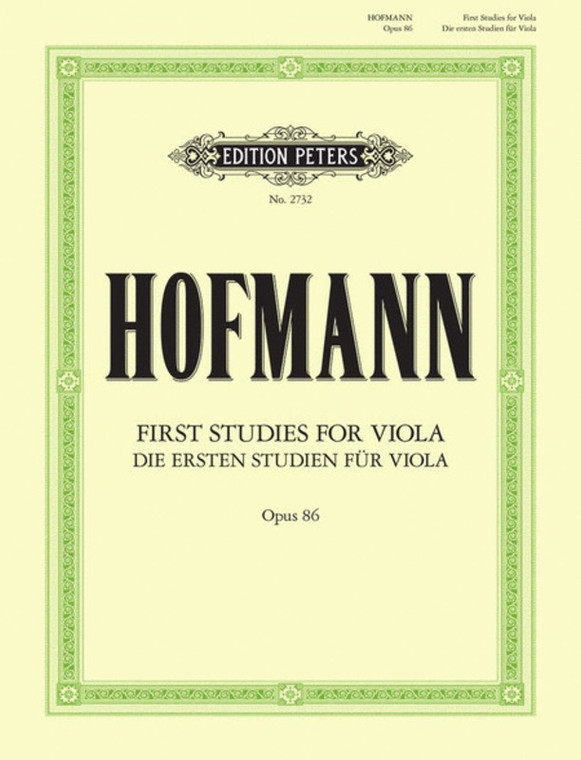 Hofmann First Studies Op 86 For Viola